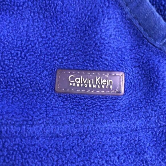 CALVIN KLEIN PERFORMANCE - Blue Full Zip Fleece Jacket with Pockets - Size Small - Picture 3 of 5